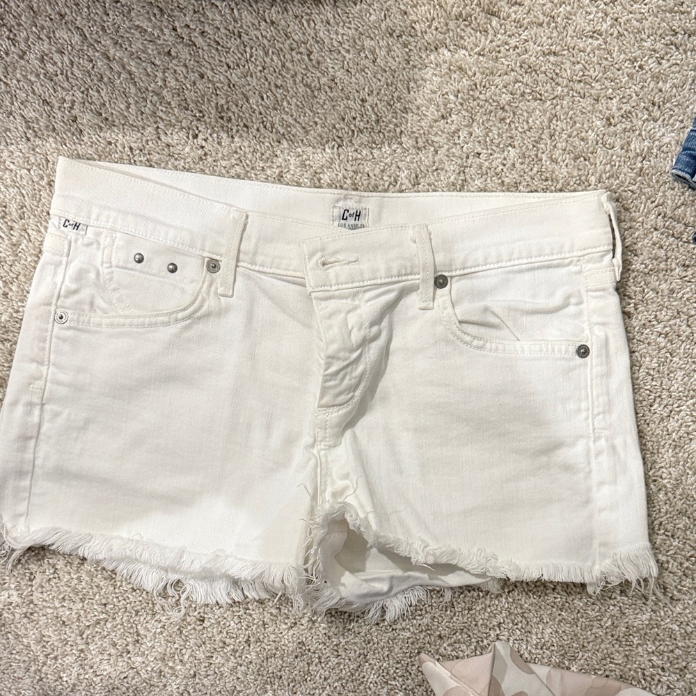 Citizens Of Humanity White Jean Shorts